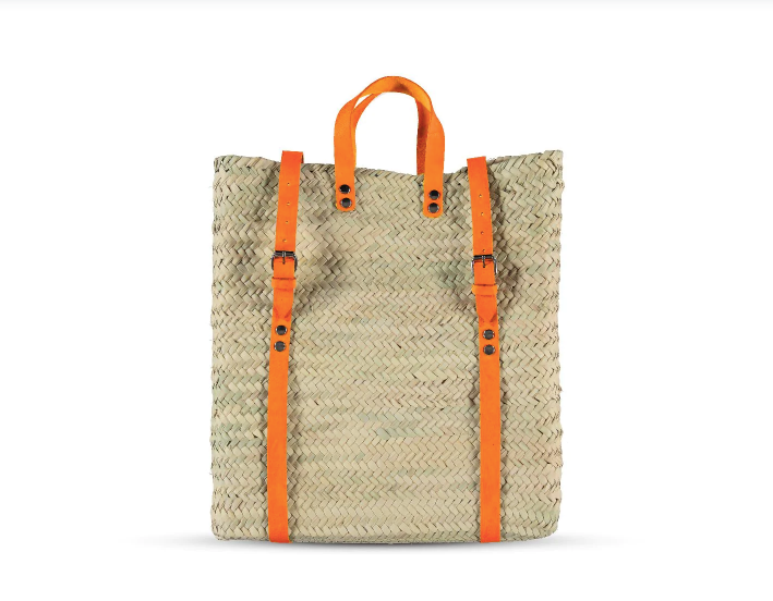 Sapphire Moroccan Straw Backpack