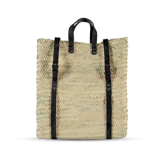 Sapphire Moroccan Straw Backpack
