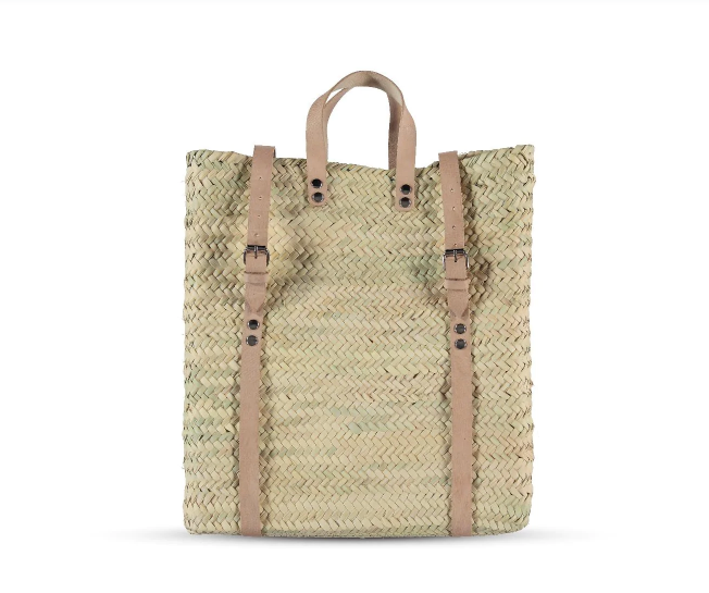 Sapphire Moroccan Straw Backpack
