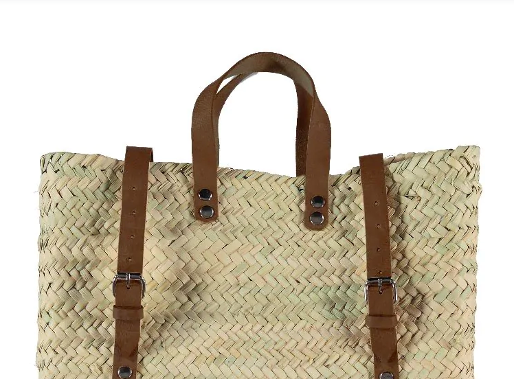 Sapphire Moroccan Straw Backpack