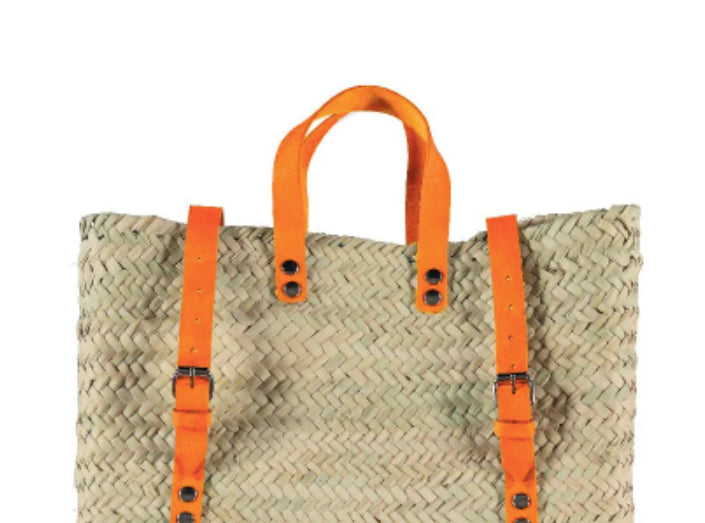 Sapphire Moroccan Straw Backpack