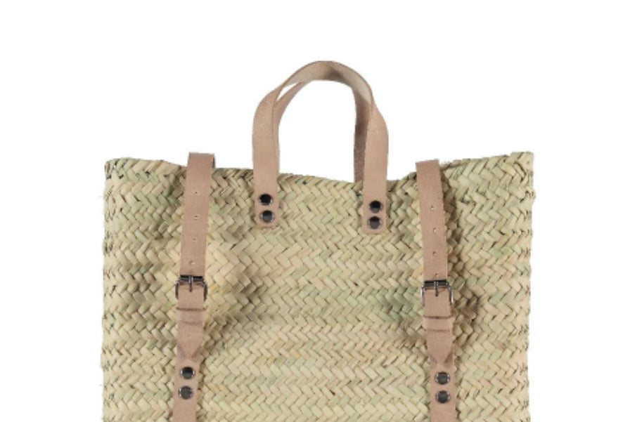 Sapphire Moroccan Straw Backpack