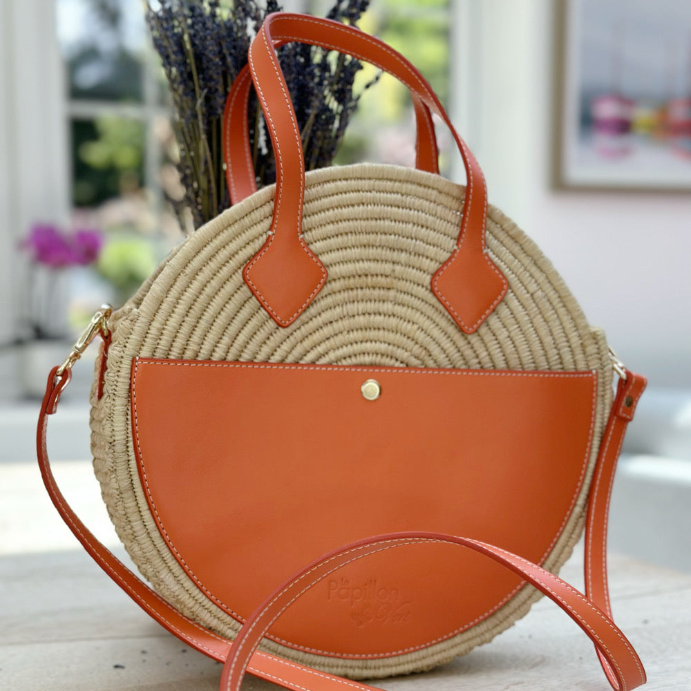 Lux Raffia Round Basket