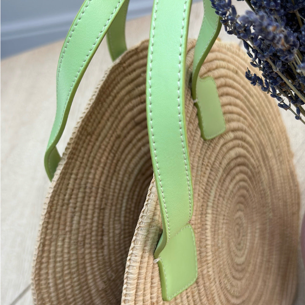 Lux Raffia Round Basket