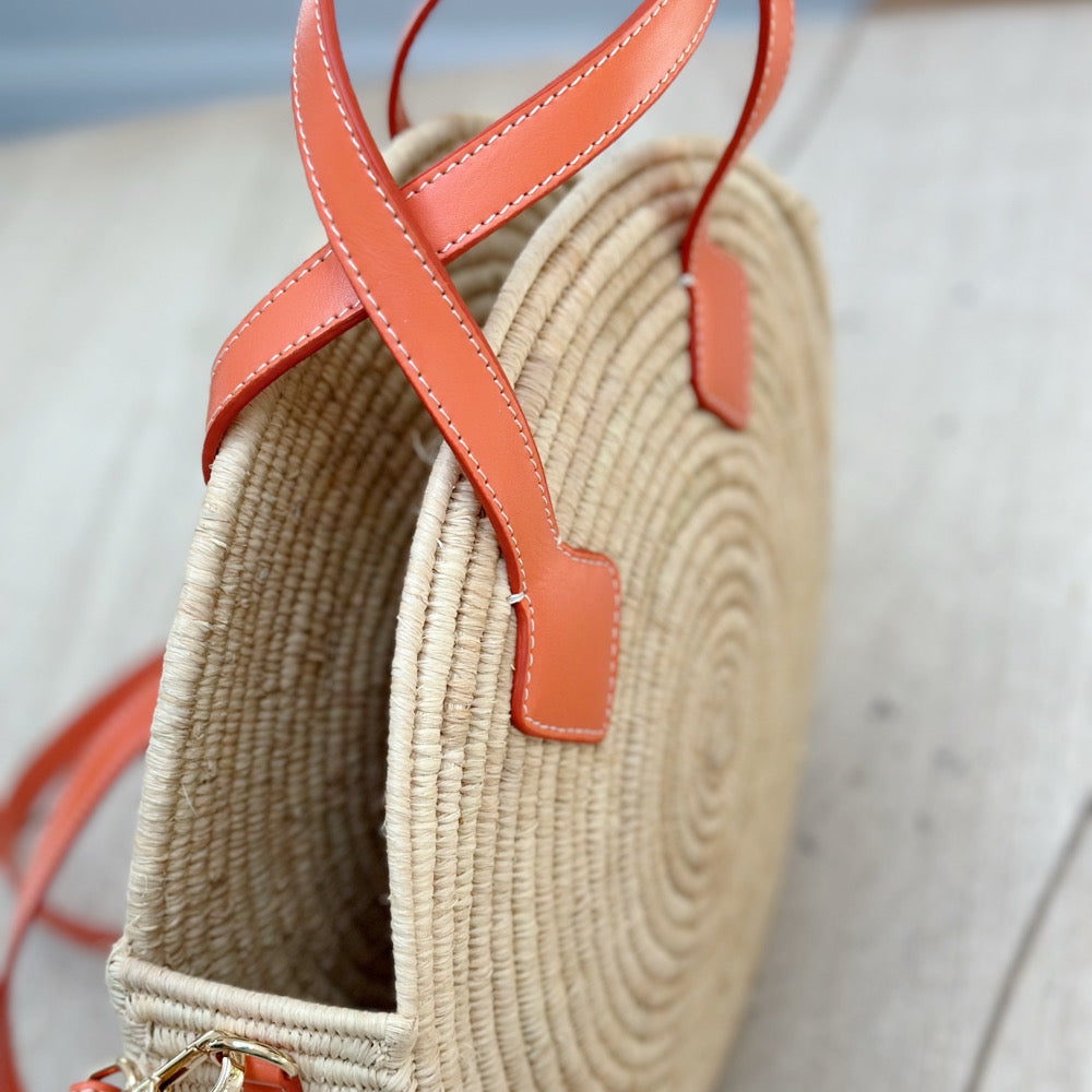 Lux Raffia Round Basket